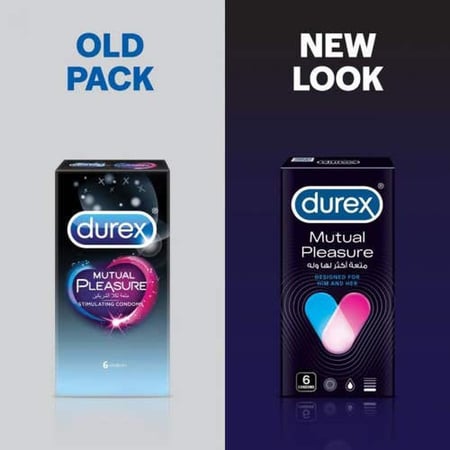 ديوركس واقي ذكري متعة متبادلة 6 حباتDurex Condom Mutual Pleasure 6 Pcs