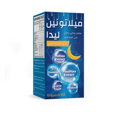 ناتفيتا ميلاتونين ليدا 60 كبسولة لتحسين النوم والاسترخاء