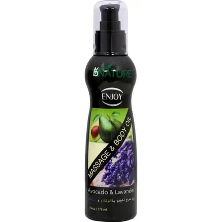 انجوى زيت مساج بالافوكادو و اللافندر 175 ملEnjoy Avocado And Lavender Massage Oil 175 Ml