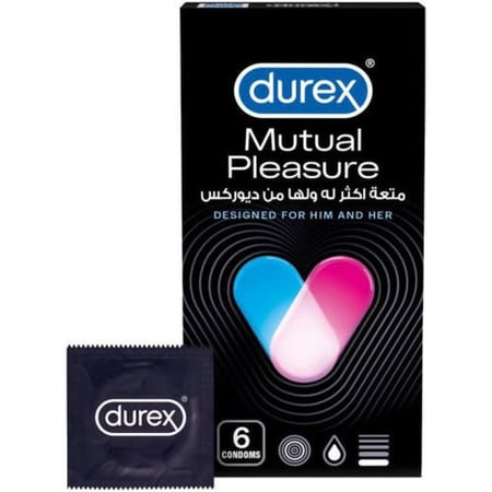 ديوركس واقي ذكري متعة متبادلة 6 حباتDurex Condom Mutual Pleasure 6 Pcs