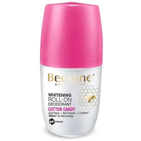 بيزلين رول مزيل عرق تفتيح البشرة برائحة القطن 50 ملBeesline Rollon Deo Whitening Cotton Candy 50 ml