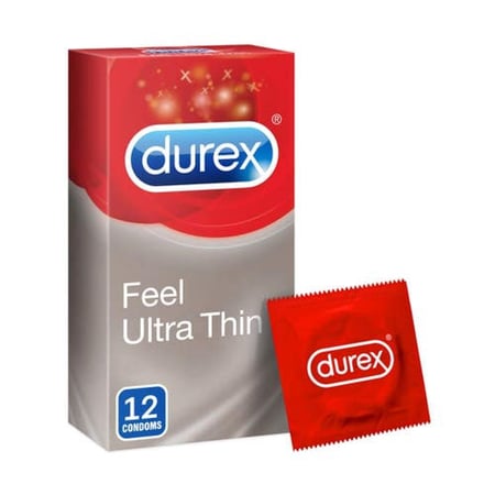 ديوركس واقي ذكري رقيق لحساسية اكبر 12 قطعةDurex Condom Feel Thin 12 pcs