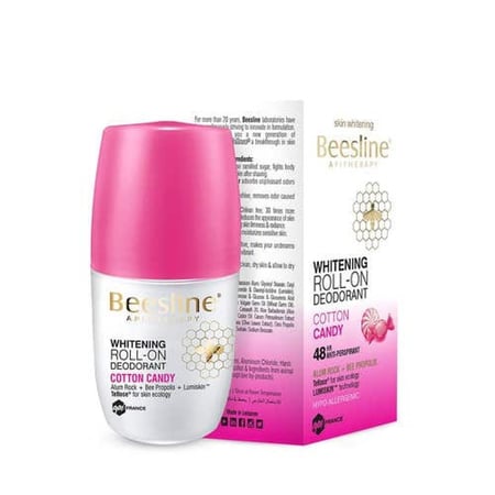 بيزلين رول مزيل عرق تفتيح البشرة برائحة القطن 50 ملBeesline Rollon Deo Whitening Cotton Candy 50 ml