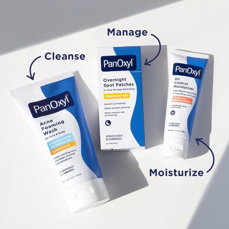 غسول رغوي لحب الشباب بنزويل بيروكسيد 10٪ من بانوكسيل