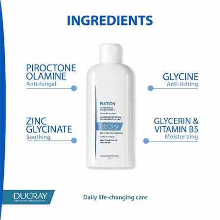 دوكراي ايلوشن شامبو معالج للقشرة 200 مل Ducray Elution Rebalancing shampoo 200ml