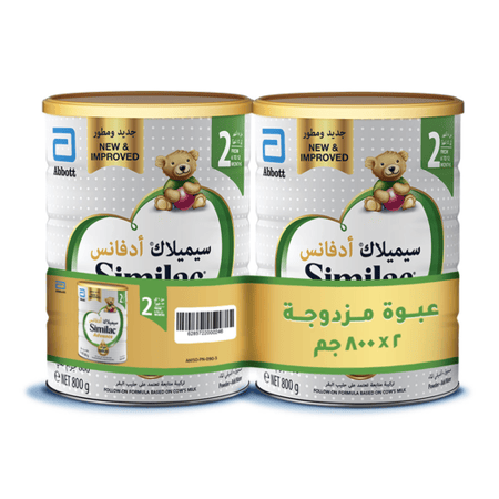 سيميلاك جولد حليب أطفال الرضع رقم (2) عبوة مزدوجة (800جم*2)