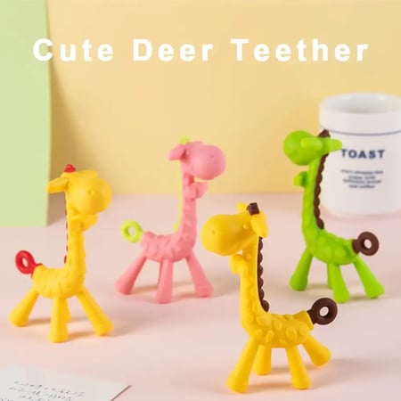 عضاضة الزرافة للأطفال السيلكون