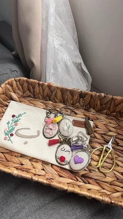 ميدالية مفاتيح تطريز يدوي