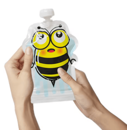 Baby Food Pouches 4 قطع – قابلة لإعادة الملء ومحكمة الغلق