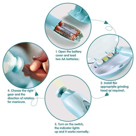 جهاز تقليم أظافر الأطفال الكهربائي الآمن