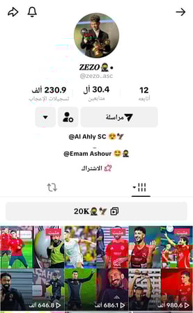 حسابات تيك توك 30K
