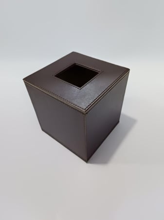 علبة مناديل مربع جلد إيطالي