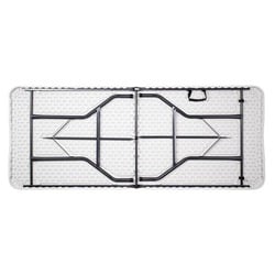 طاولة فايبر مستطيلة قابلة للطي مقاس 180 * 74 ابيض