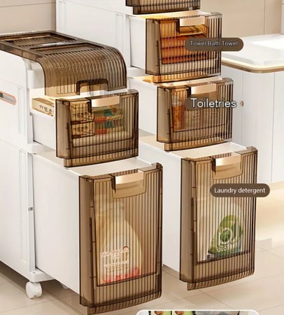 ادراج تخزين بلاستيك 4 دور متعددة الاستخدامات مقاومة للماء