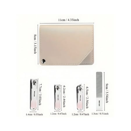 مجموعة مانيكير – 3 مقصات ومبرد في حافظة جلد