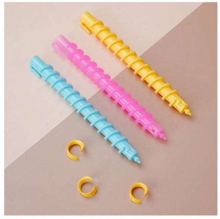 طقم تسريح الكيرلي للشعر 9 اعمدة مع حلقة التثبيت