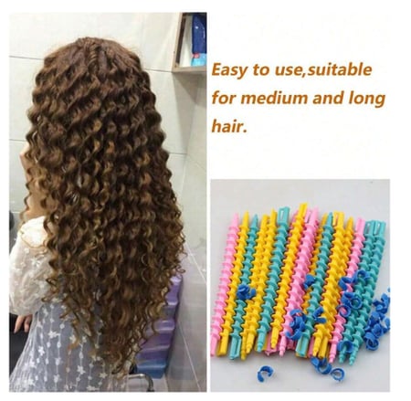 طقم تسريح الكيرلي للشعر 9 اعمدة مع حلقة التثبيت