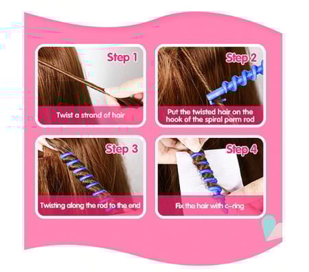 طقم تسريح الكيرلي للشعر 9 اعمدة مع حلقة التثبيت