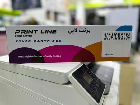 عبوة حبر بديله من  برنت لاين  أزرق 203A متوافق مع طابعات الليزر من شركة hp