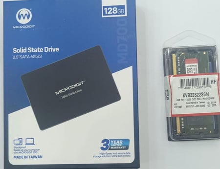 هاردسك ssd128GB sata 2.5 / ram 4GB pc4-3200