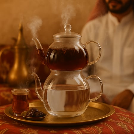ابريق بخار زجاجي - 400+1000 مل