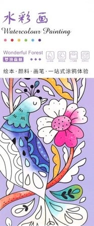 دفتر تلوين مائي تعليمي للأطفال – رسومات متنوعة للبنات والأولاد