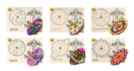 لعبة دوارة خشبية للتلوين