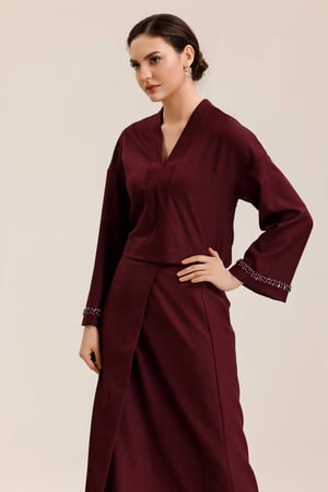 طقم تنورة كتان