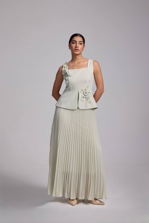 فستان بيج طويل كريب