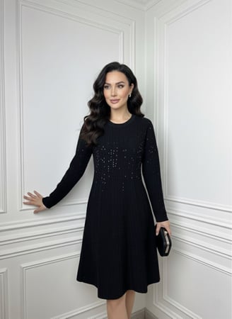 فستان ميدي اسود