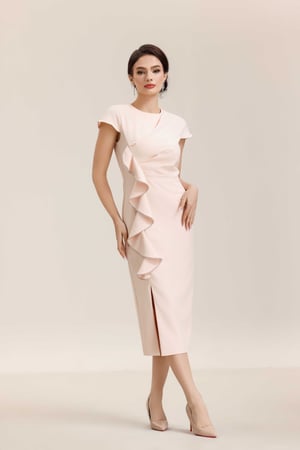 فستان كت ناعم الجنب كسرات