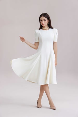 فستان كريب مطرز