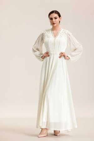 فستان شيفون تطريز كلفة