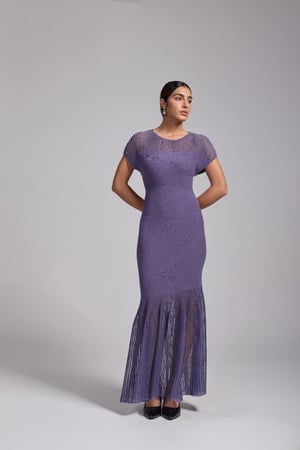 فستان موف كم قصير استرتش