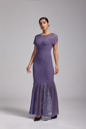 فستان موف كم قصير استرتش