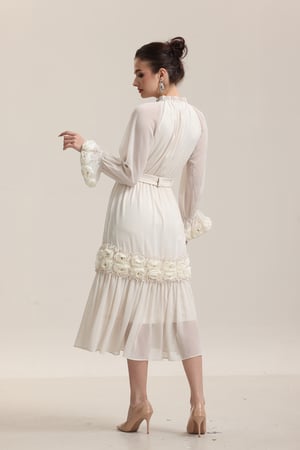 فستان بيج شيفون كرنيش تحت زم