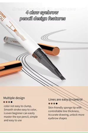 قلم حواجب بني متوسط