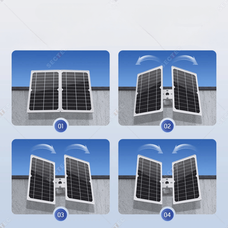 كاميرا مراقبة  بالطاقة الشمسية خارجية ، واي فاي ، شريحة 4g
