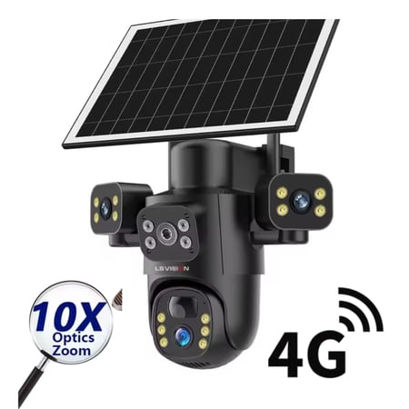 كاميرا بالطاقه الشمسية ٣ شاشات 4G