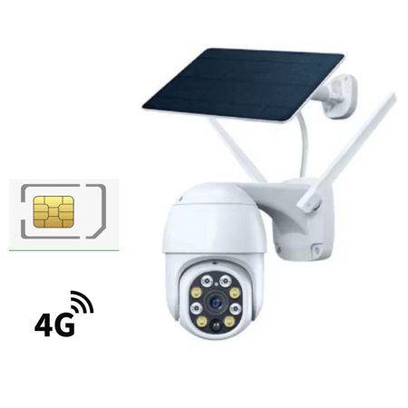 كاميرا بالطاقة الشمسية شريحة SIM 4G LTE بدقة 3 ميجابكسل