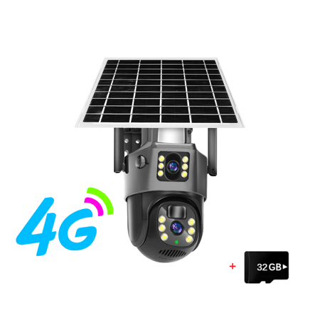 كاميرا بالطاقة الشمسية ، بطاقة SIM 4G ،