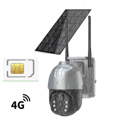 كاميرا بالطاقة الشمسية مع بطاقة Sim 4G