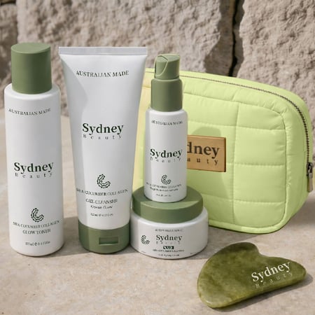 باقة الترميم والاشراقة (  كريم -  تونر - سيروم - غسول - جواشا )