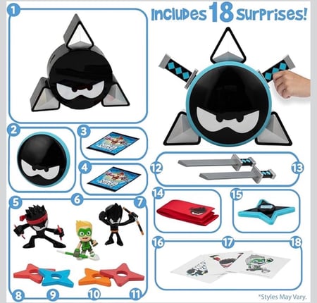 Ninja kidz mystery warrior pack