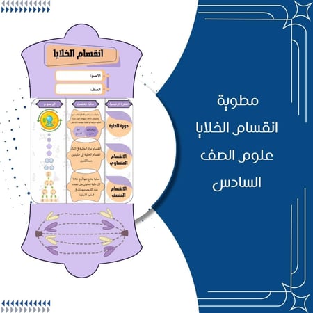 مطويات علوم الصف السادس ابتدائي الترم الاول