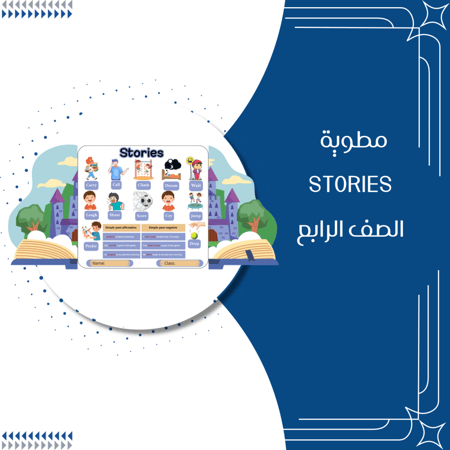مطوية وحدة stories انجليزي الصف الرابع ابتدائي الترم الاول
