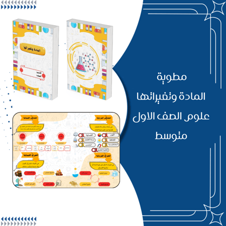 مطويات علوم الصف الاول متوسط الترم الأول