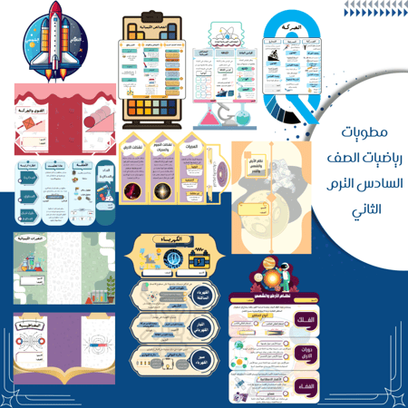 مطويات علوم الصف السادس الترم الثاني كاملة