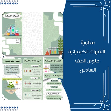 مطويات علوم الصف السادس الترم الثاني كاملة