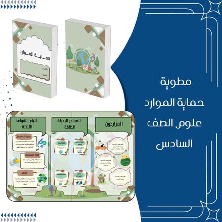 مطويات علوم الصف السادس ابتدائي الترم الاول
